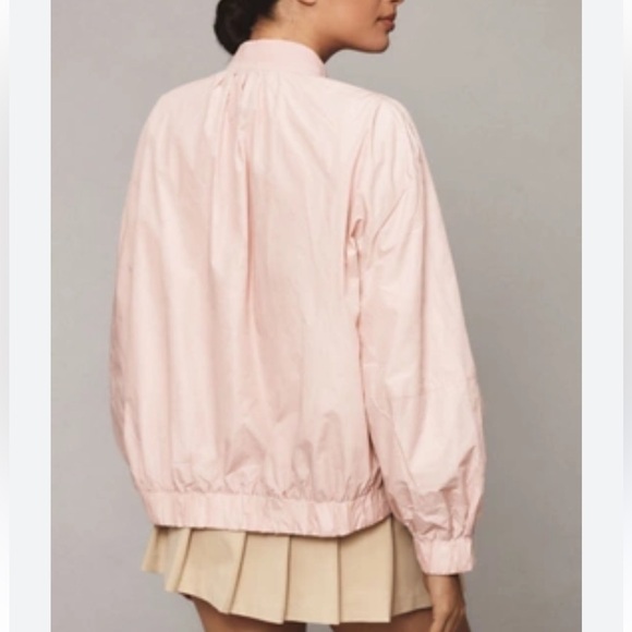 NWT Anthropologie Maeve Balloon-Sleeve Bomber
Jacket Pink/Rose Sz S - Picture 2 of 13